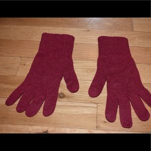 100% Cashmere Red Gloves